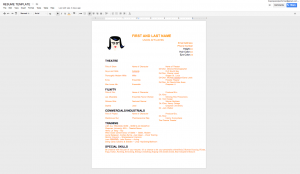 Actor Resume Template